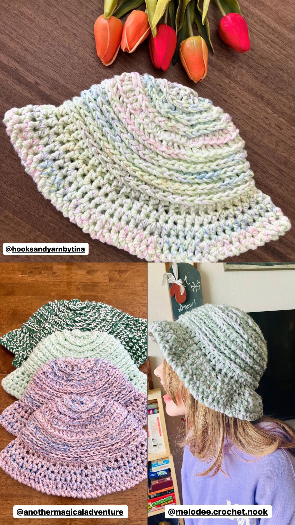 ハット SUNLOVE Crochet Bucket Hat TF5D0154 Bucket hat pattern – Y&V Crochet