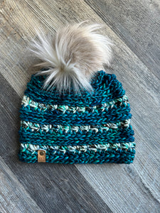 Starflake teal beanie