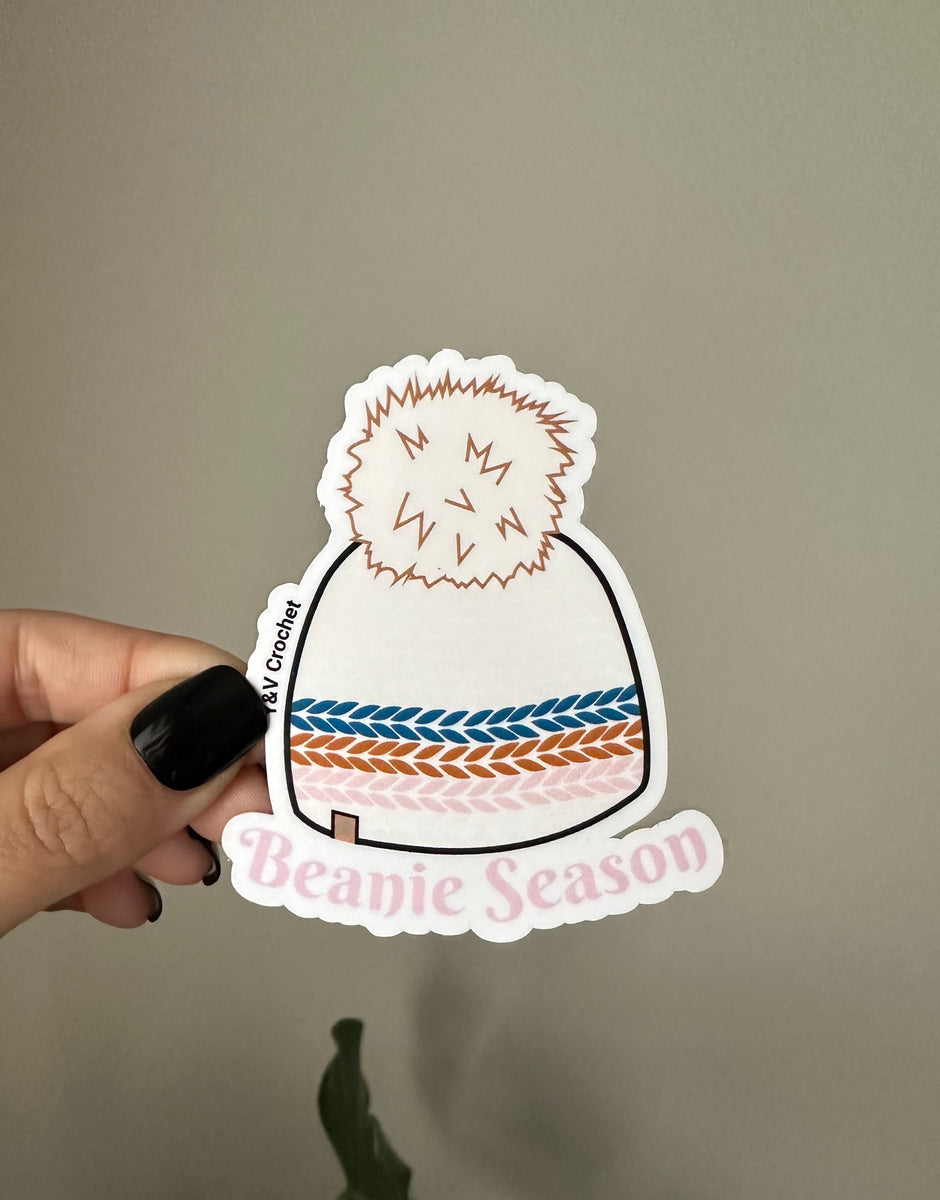 Beanie Season sticker – Y&V Crochet